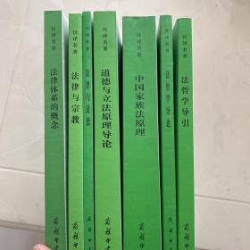 汉译法学名著7卷法律体系的概念、法律与宗教、法律与道德、道德与立法原理导论、中国家族法原理、法哲学导论、法哲学导引