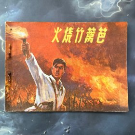 连环画 江苏民兵斗争故事 火烧竹篱笆，带语录，根据“游击健儿”革命故事编绘，1974年一版一印