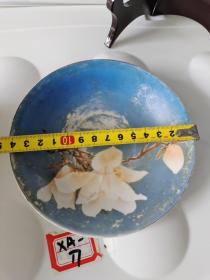 中国唐山盘子，老瓷器盘子1个：（1）带款