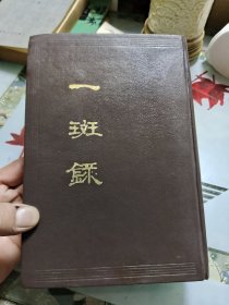 海王邨古籍丛刊：一斑录（注：最后一页及扉页缺损，前面上端部分水渍，详见图）【大32开精装】【品相请仔细看图】