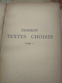 DIDEROT TEXTES CHOISIS 1、2