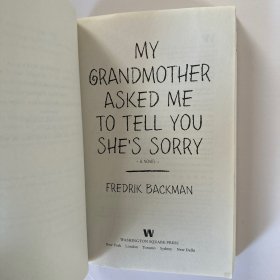 弗雷德里克 巴克曼 外婆的道歉信 英文原版 My Grandmother Asked Me to Tell You She's Sorry
