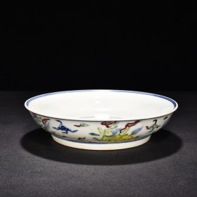 明成化斗彩飞象纹盘 高5.3厘米 宽21.1厘米