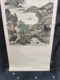 北京画家、胡玉珠老师作品（春山人家）、保真、保手绘（外尺约：145厘米*54厘米、画心约66.5厘米*46.5厘米）品相如图、自定、接受商品现状、到货后不接受任何理由找后找后账、收藏品不退换、合作愉快！