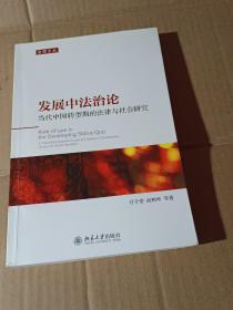 法理文丛·发展中法治论：当代中国转型期的法律与社会研究