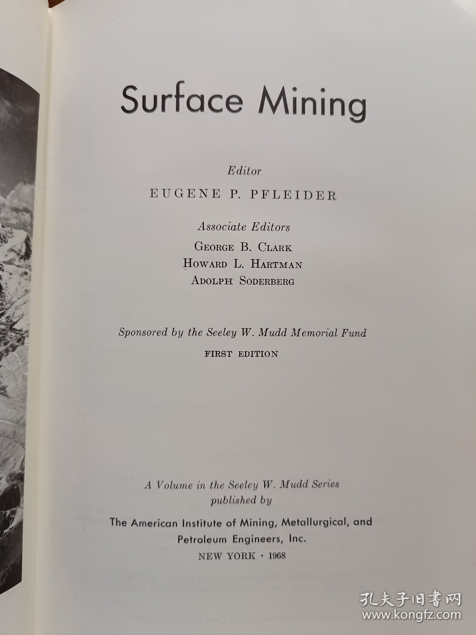 Surface Mining 【露天采矿学】【目录见图】
