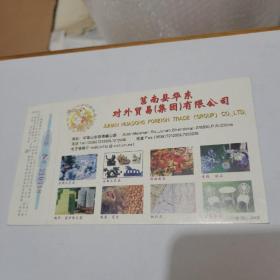 2000年中国邮政贺年（有奖）莒县华东对外贸易企业金卡实寄明信片---