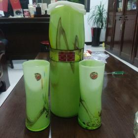 彩色玻璃茶具一套