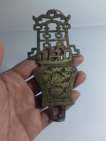 清代铜挂钩双面工