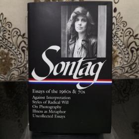 Susan Sontag 苏珊·桑塔格 散文随笔集 Essays of the 1960s & 70s Library of America 美国文库 英文英语原版 美国作家最权威版本 当今装帧典范 布面封皮琐线装订 丝带标记 圣经无酸纸薄而不透保存几个世纪不泛黄