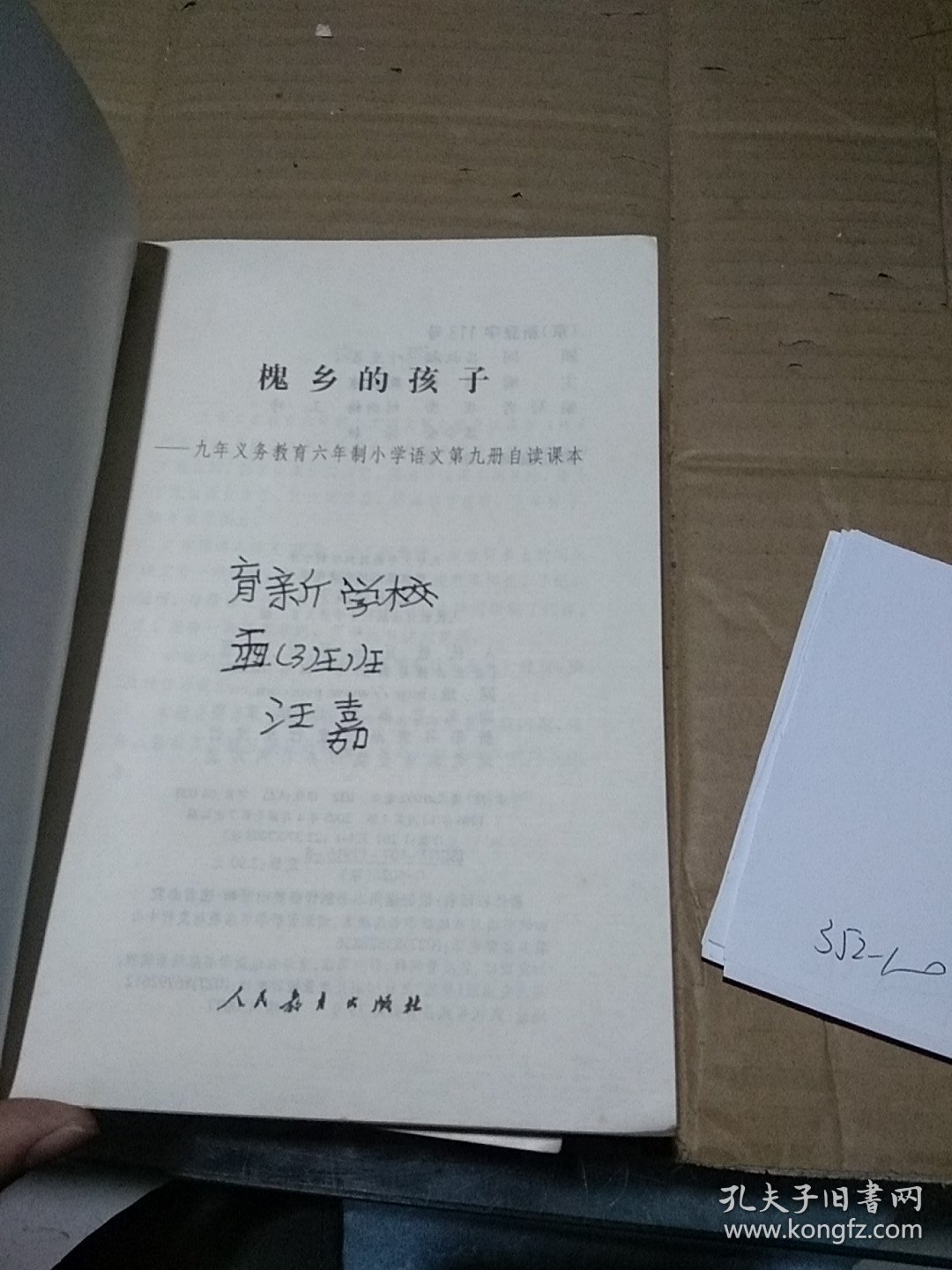 槐乡的孩子 九年义务教育六年制小学语文第九册自读课本