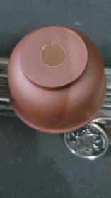 宜兴紫砂功夫茶杯合售  80年代黑星砂老紫砂茶杯  直径5.7厘米