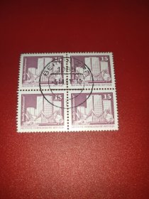 民德邮票1980年列宁纪念碑方联，盖销随机发