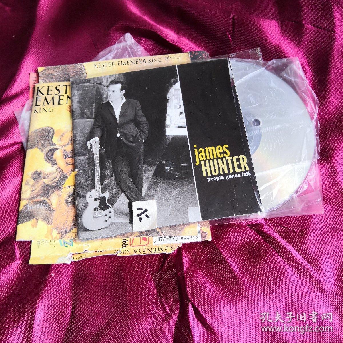 JAMES  HUNTER  原版眼cd盘，无盒没伤歌。