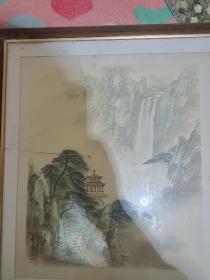 李云鹤国画一副，1933年生于山东青州，中国著名的古代壁画与彩塑保护修复专家，敦煌研究院修复师，副研究馆员，曾任敦煌研究院保护所副所长。