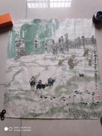 著名画家 巫成金，男，1955年出生于四川三台县，四川大学艺术学院教授、硕士生导师。国画精品2 长54宽49 永保真迹