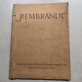 REMBRANDT 1606-1669 伦勃朗画集 谢门斯利色画片  12张画