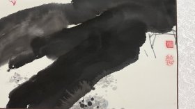 20250108 水墨荷花 尺寸：79*176 厘米 画芯尺寸：66*66 厘米