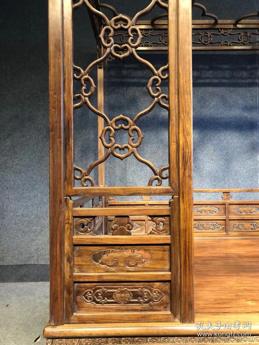 古董传世木器明清老家具清代海南黄花梨架子床
