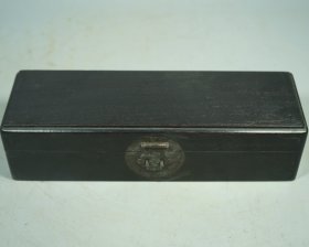 旧藏紫檀木精工扇子盒 尺寸：长30cm宽9cm高7cm 重量：重810g