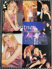 小甜甜布兰妮，Britney，彩页一张，16开，铜版纸，明星彩页，明星切页，货号：散Z叠X