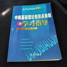 中医基础理论知识点表解及学习指导