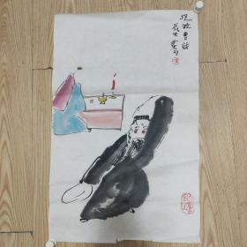 【霍明】号大睡画堂主。1927年生！少年师从冯友石学习国画，后考入国立杭州艺专西画系，师从关良、林风眠、兼受黄宾虹、潘天寿大师教益，四十年代初期为兴国中学美术研究会会长，57年在省立西安艺术师范学校授教！后任延安文化馆馆长，曾为中国木刻协会会员，并主持编辑《新美术》（15249209649）