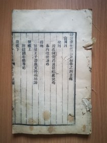 清代木刻大开本《增订盛世危言新编》卷4-5一册，富国税则、捐纳、开矿、技艺、农功、藏书、开源议院、公举、公法、日报。该书为郑观应编，全书贯穿着“富强救国”的主题，在各方面的改革提出了切实可行的方案，在当时是给甲午战败以后沮丧、迷茫的晚清末世开出了一帖拯危于安的良药。