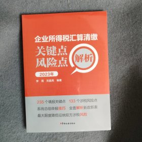企业所得税汇算清缴关键点风险点解析2023年