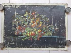 背面带署名油画“静物水果”（1993年中央工艺美术学院获奖作品）9264