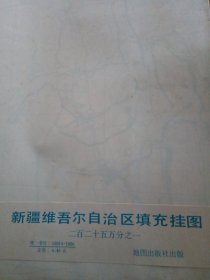 中学地理教学地图挂图（一全张）新疆维吾尔自治区填充挂图（二百五十万分之一）