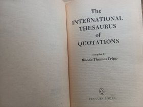 英文书 The International Thesaurus of Quotations (Penguin reference) Paperback by Rt Tripp (Author)