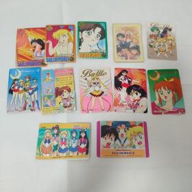 怀旧卡片 美少女战士卡片 共12张 日文卡片