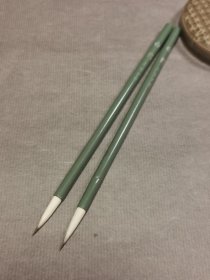 70年代日本文荣堂兼毫老毛笔白龙，峰长2.9，直径0.6厘米，两支100元