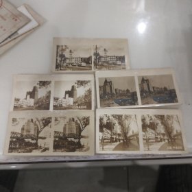 50年代上海风光老照片5枚（双联的）