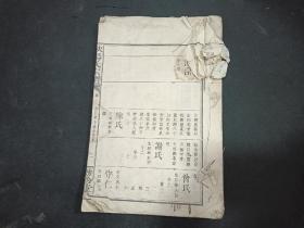 民国大8开本  铜鼓浏阳家谱文献   欧阳氏宗谱 卷三  渤海堂   世居铜鼓 浏东江子口 万邑 等