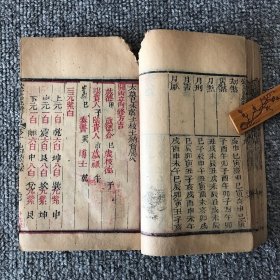 清晚期朱墨套印木刻本，允禄、何国宗等奉敕编撰《钦定协纪辨方书》卷19卷20，微残本一册