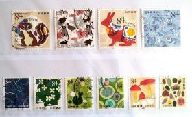 日本信销邮票～森林的馈赠 第3集-84円10张-2019