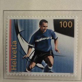 瑞士2008年欧洲足球锦标赛-瑞士和奥地利 人物 新 1全 外国邮票