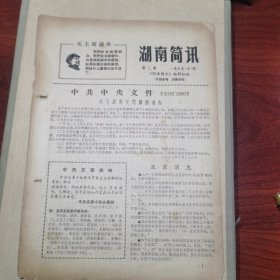 湖南简讯第3期（封军区接待站有理；叶卫东同志被释放）