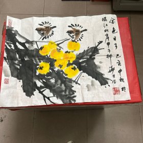 广东艺术师范学校-教授---广东著名画家【廖华才】花鸟画一幅--规格为54cm
* 35cm