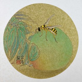 483. 知名自由工笔画家宋涛工笔精品《马上封侯》。