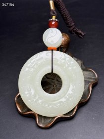 珍藏和田玉饕餮纹玉佩，招财纳福