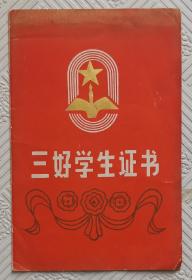 三好学生证书《1996年青岛市市北区南仲家洼学校》