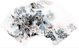 张宝珠 69*32 1945年山东济南人，现为国家一级美术师，中国美术家协会会员，中国国家画院研究员，中央国家机关美术家协会艺术顾问，山东省美术家协会顾问，山东省文史馆馆员，山东工艺美术学院山水画高研班导师，济南画院专业画家‌，山东画院高级画师，山东泰山国画院院长。20世纪60年代师从黑伯龙、陈维信、许麟庐先生。孜孜笔耕于墨田七十余载。