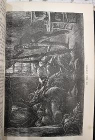 1891年CHARLES DICKENS :Edwin Drood / Reprinted Pieces 狄更斯《艾德温•德鲁德之谜》《重印故事集》两卷合一册, 精美版画插图古董书,英文原版