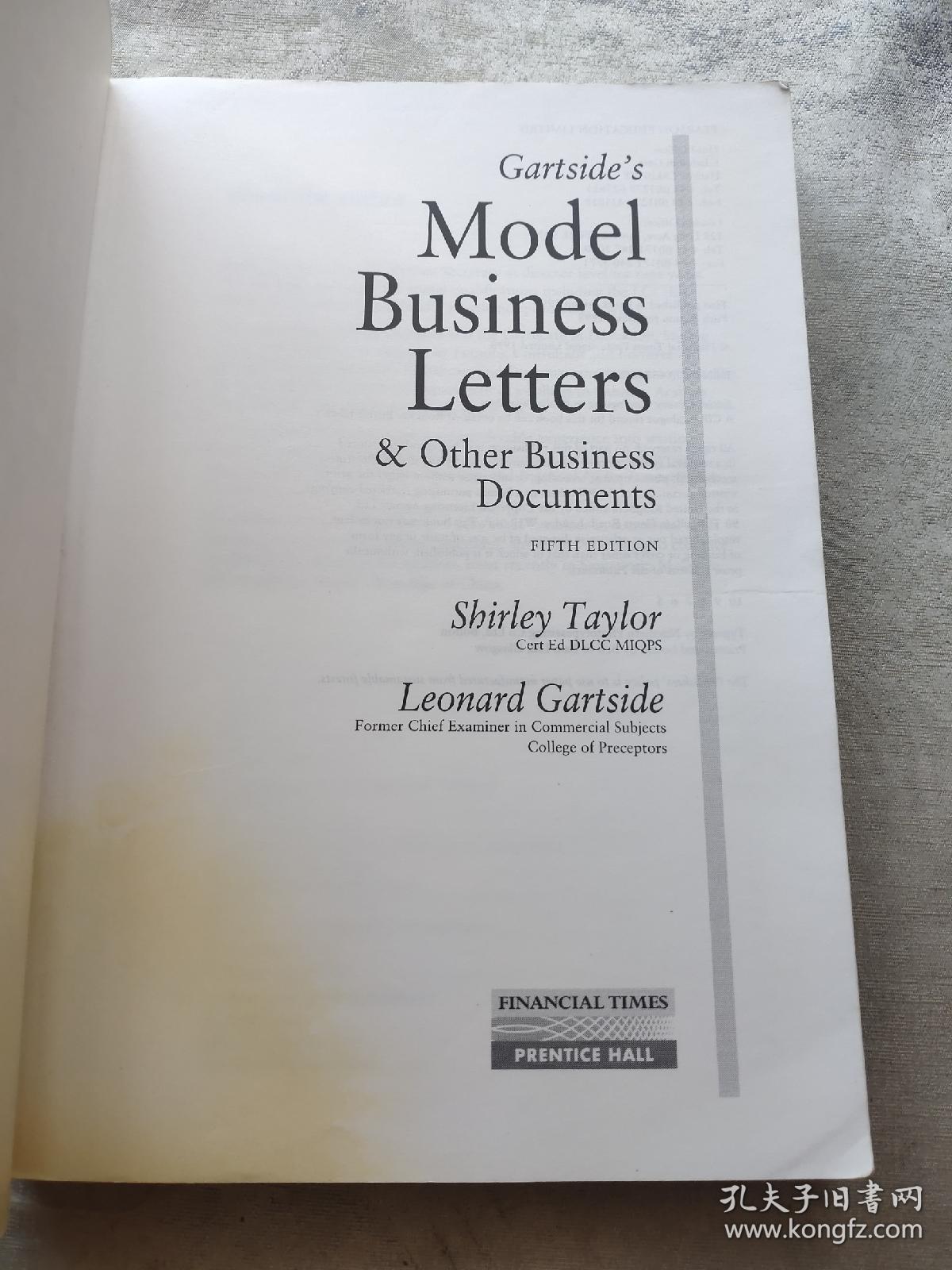 Gartside's Model Business Letters and Other Business Documents