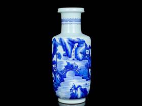 《精品放漏》康熙青花棒瓶——清代瓷器收藏