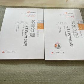 2023年注册会计师考试名师好题-大小题专攻 公司战略与风险管理 轻二 CPA