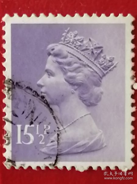英国邮票 1980-1986年 梅钦女王 伊丽莎白女王 15P 第四组 17-10 信销（1926年4月21日-2022年9月8日）曾任英国女王，英联邦元首、国会最高首领，为已故英王乔治六世的长女。全称为“托上帝洪恩，大不列颠及北爱尔兰联合王国以及其他领土和属地的女王、英联邦元首、基督教的保护者伊丽莎白二世”。1952年2月6日即位，是英国在位时间最长的君主。
